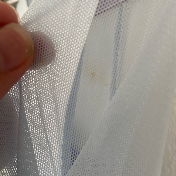 ASOS Petite Baby Blue Mesh Top Dress - Picture 6 of 6